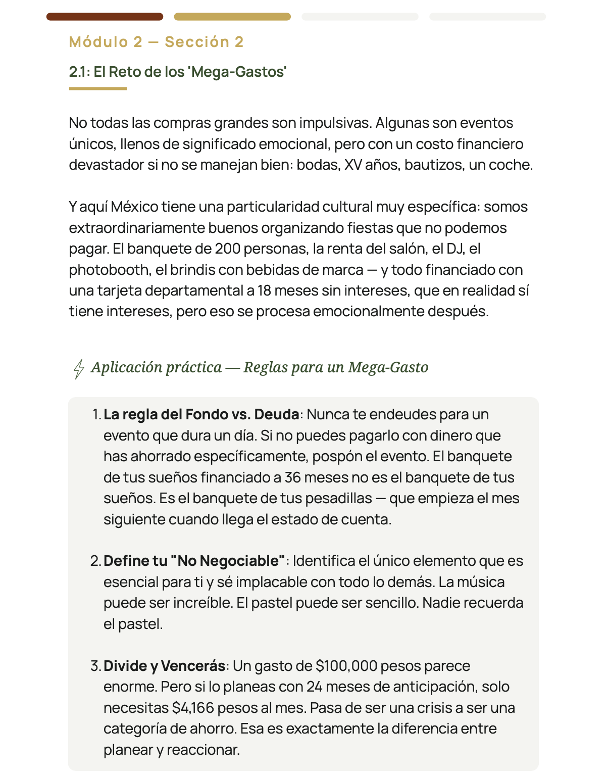 Vista previa Módulo 2 — Presupuesto